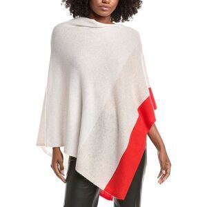 Forte Cashmere Colorblocked Cashmere Poncho
